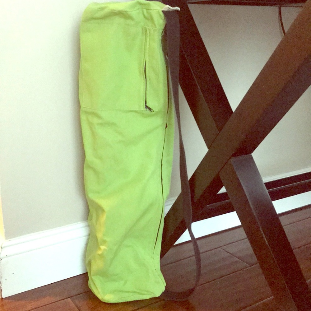 Avocado green yoga mat bag. Extra Large. Organic.